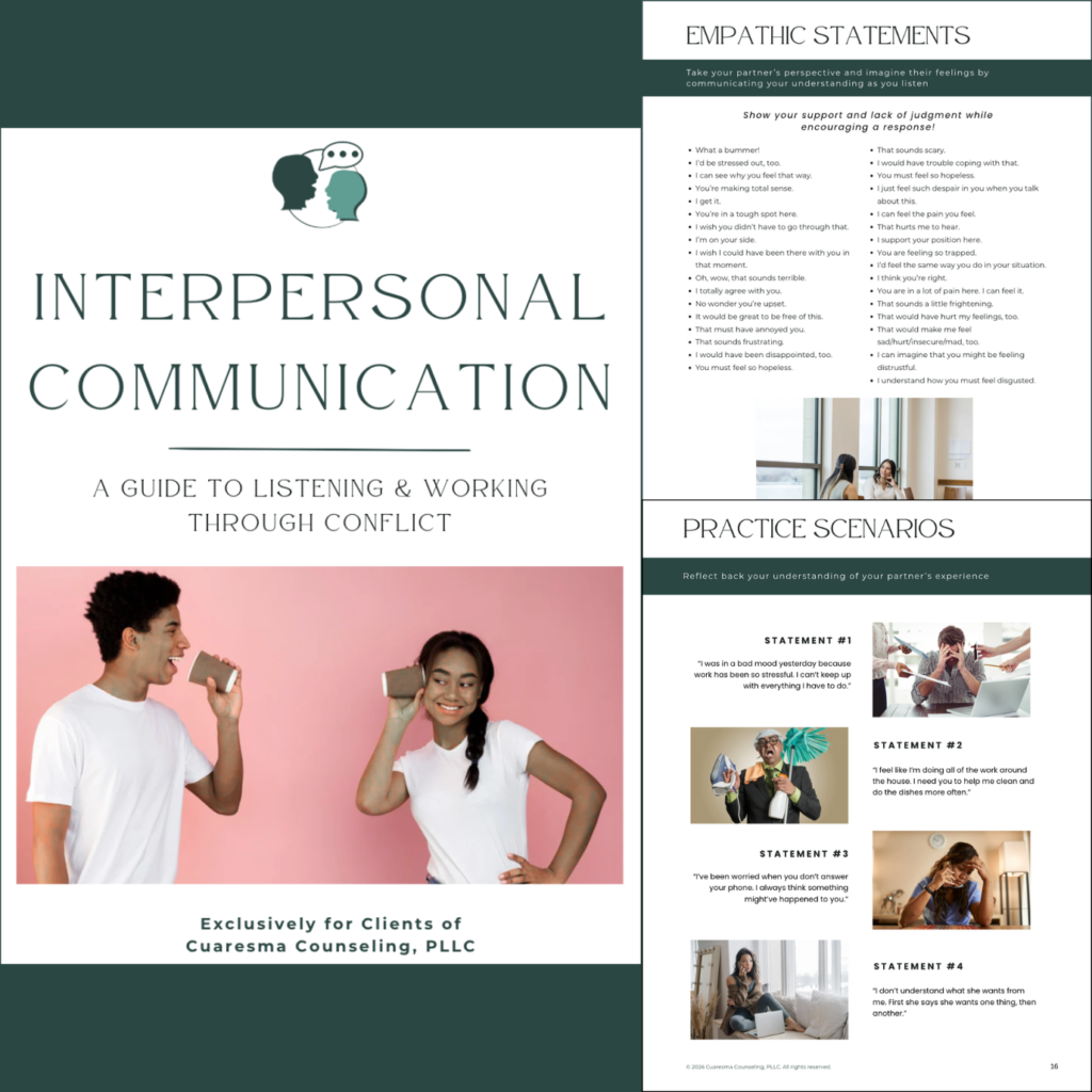 communication guide for couples therapy clients