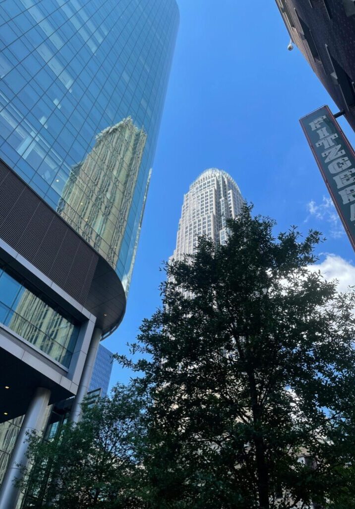 view of buildings in downtown charlotte, north carolina