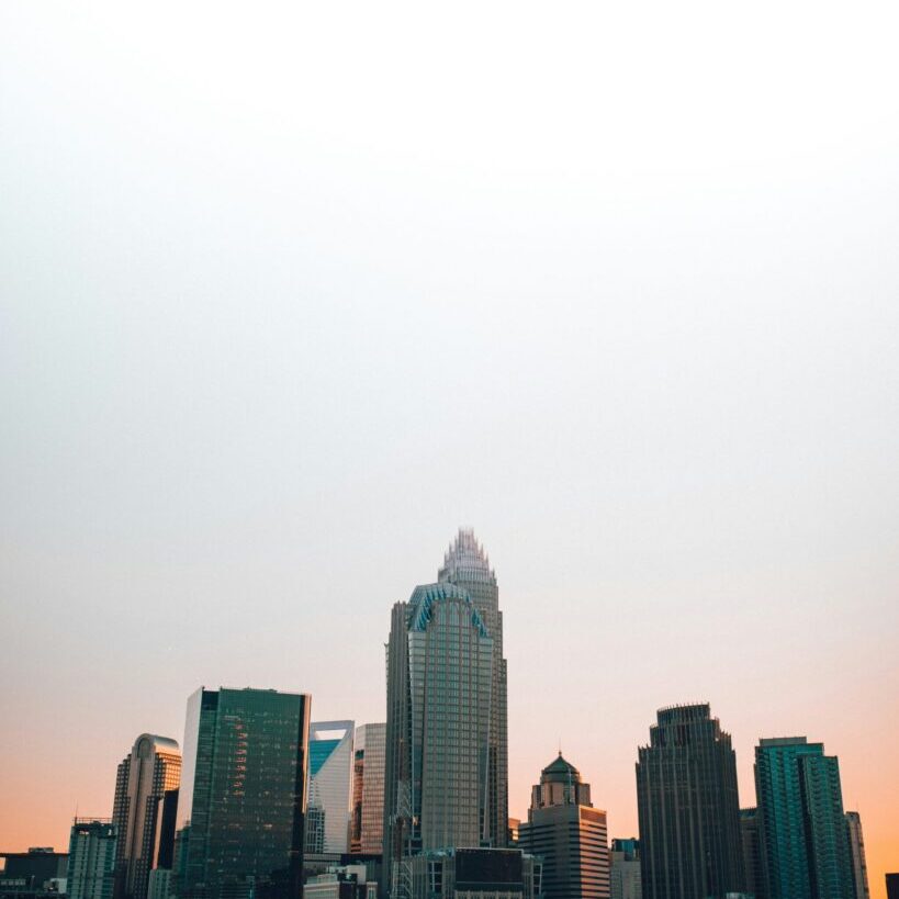 downtown raleigh, north carolina skyline in the afternoon